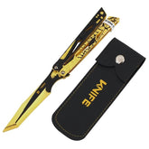 LUXCIG ShadowStrike Butterfly Knife – Zinc Alloy, Smooth Action, Non-Slip Grip, Safe Training Toy (Unsharpened)