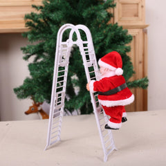 Luxcig Electric Climbing Santa – Musical Christmas Ornament with Rope Ladder & Parachute, Perfect for Holiday Home Decor