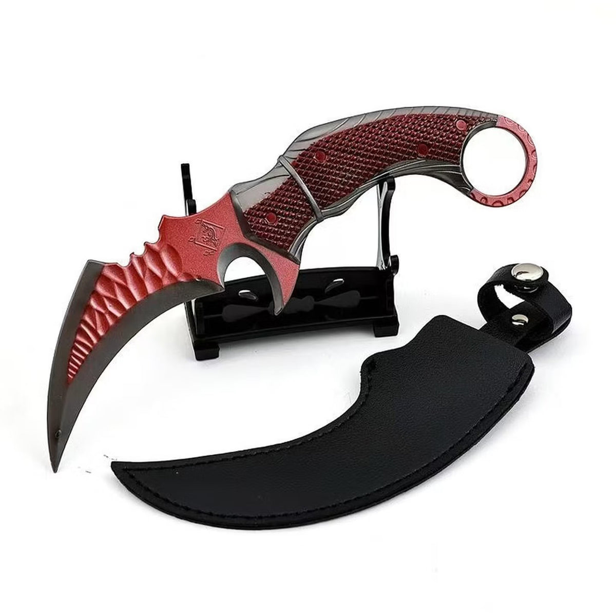 LUXCIG Crimson Claw Knife Toy – Unsharpened, Smooth & Solid Grip Made of Zinc Alloy（18cm）