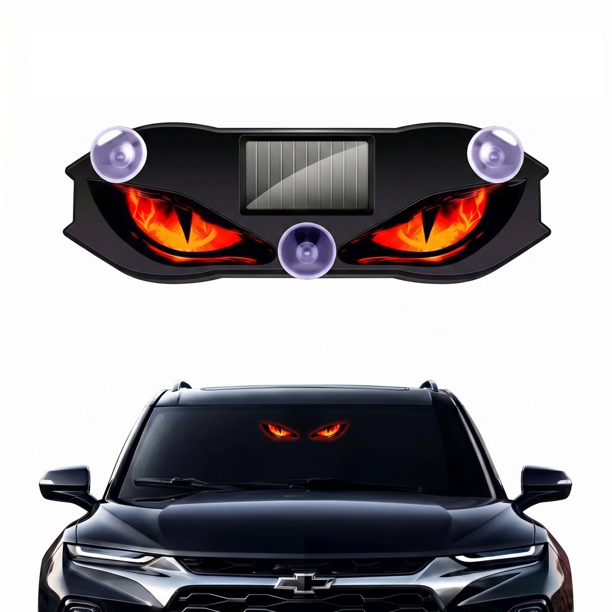 Luxcig Solar LED Warning Light | Rechargeable Windshield Safety Light for Cars