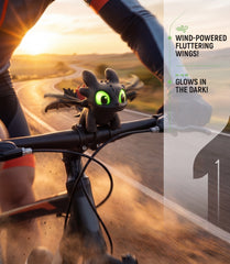 Luxcig Wind-Flapping Dragon Vehicle Decoration Accessory with Glowing Eyes for Bicycle, Motorcycle & Car