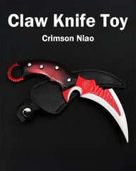 LUXCIG Crimson Claw Knife Toy – Unsharpened, Smooth & Solid Grip Made of Zinc Alloy（18cm）
