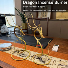 Luxcig Bamboo Dragon Backflow Incense Burner - 50cm | Perfect for Yoga, Meditation & Home Decor