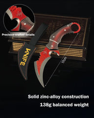 LUXCIG Crimson Claw Knife Toy – Unsharpened, Smooth & Solid Grip Made of Zinc Alloy（18cm）