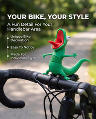 Luxcig 3D-Printed Lizard Bike Handlebar Decoration – Wobble Bicycle Accessory & Unique Gift for Cyclists