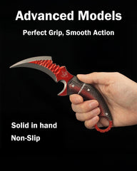 LUXCIG Crimson Claw Knife Toy – Unsharpened, Smooth & Solid Grip Made of Zinc Alloy（18cm）