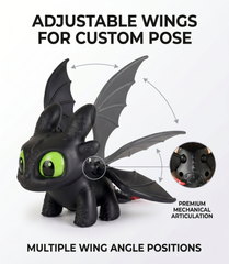 Luxcig Wind-Flapping Dragon Vehicle Decoration Accessory with Glowing Eyes for Bicycle, Motorcycle & Car