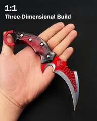 LUXCIG Crimson Claw Knife Toy – Unsharpened, Smooth & Solid Grip Made of Zinc Alloy（18cm）