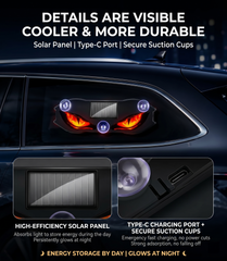 Luxcig Solar LED Warning Light | Rechargeable Windshield Safety Light for Cars