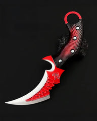 LUXCIG Crimson Claw Knife Toy – Unsharpened, Smooth & Solid Grip Made of Zinc Alloy（18cm）