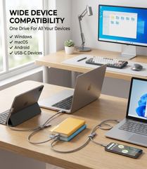 Luxcig Folder SSD Enclosure – 10Gbps USB-C M.2 NVMe Portable SSD Case