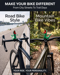 Luxcig 3D-Printed Lizard Bike Handlebar Decoration – Wobble Bicycle Accessory & Unique Gift for Cyclists