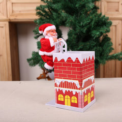 Luxcig Electric Climbing Santa – Musical Christmas Ornament with Rope Ladder & Parachute, Perfect for Holiday Home Decor
