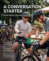 Luxcig 3D-Printed Lizard Bike Handlebar Decoration – Wobble Bicycle Accessory & Unique Gift for Cyclists