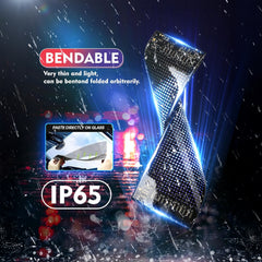 LED Devil Eyes Light Strips for Cars – 5800 Lux High-Brightness, App Controlled Custom Windshield Decoration, Waterproof USB Car LED Kit