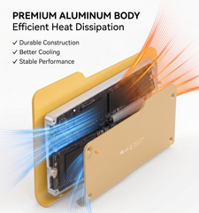 Luxcig Folder SSD Enclosure – 10Gbps USB-C M.2 NVMe Portable SSD Case