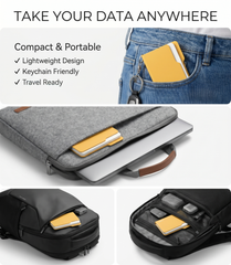 Luxcig Folder SSD Enclosure – 10Gbps USB-C M.2 NVMe Portable SSD Case