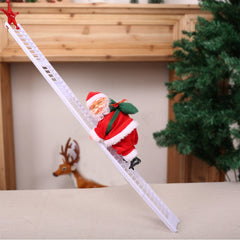 Luxcig Electric Climbing Santa – Musical Christmas Ornament with Rope Ladder & Parachute, Perfect for Holiday Home Decor