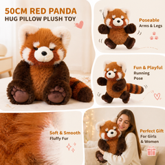 Luxcig Cute Raccoon Plush – 50cm Interactive Wiggling Running Toy Pillow
