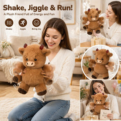 Luxcig Walking Cow Plush 45cm –  Wiggling Cute Toy Gift