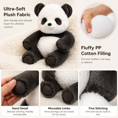 Luxcig Animated Panda Plush 43cm – Walking & Wiggling Cute Toy Gift