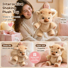 Luxcig Walking Cow Plush – 45cm Interactive Moving Stuffed Toy