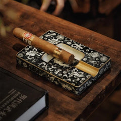 LUXCIG Rabbit-Themed Ceramic Cigar Tray – Irregular Artisan Design in Soft Green Glaze with Ancient Craftsmanship