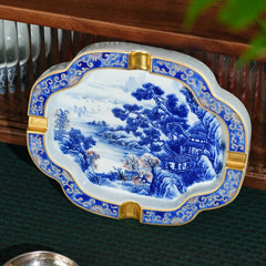 LUXCIG Chinese Ink Landscape Cigar Tray –Elevate your smoking ritual with this one-of-a-kind piece of art.