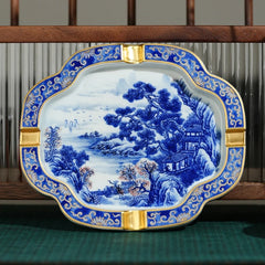 LUXCIG Chinese Ink Landscape Cigar Tray –Elevate your smoking ritual with this one-of-a-kind piece of art.