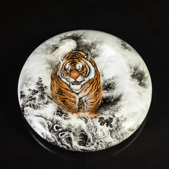 LUXCIG Tiger Roar Ceramic Cigar Tray – Artisan luxury Gift for Him