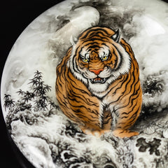 LUXCIG Tiger Roar Ceramic Cigar Tray – Artisan luxury Gift for Him