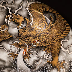 LUXCIG Chinese Imperial Dragon Cigar Tray – Hand-Painted Ceramic with Ancient Craftsmanship，Luxury Gift for Husband or Boyfriend