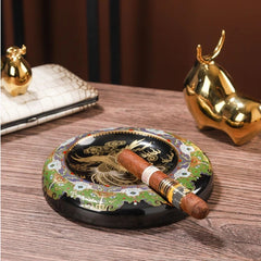 LUXCIG Phoenix Glory Cigar Ashtray – Handcrafted Elegance from Ancient China, Fine Jingdezhen Ceramics for Collectors