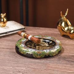 LUXCIG Phoenix Glory Cigar Ashtray – Handcrafted Elegance from Ancient China, Fine Jingdezhen Ceramics for Collectors