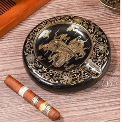 LUXCIG Ceramic Snake Ashtray – Ancient Craftsmanship in Fine Porcelain, Handcrafted Luxury Cigar Gift