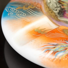 LUXCIG Luxury Dragon & Phoenix Cigar Ashtray – Artistic Chinese Gift, Handcrafted Porcelain, Handmade for Connoisseurs