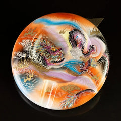 LUXCIG Luxury Dragon & Phoenix Cigar Ashtray – Artistic Chinese Gift, Handcrafted Porcelain, Handmade for Connoisseurs