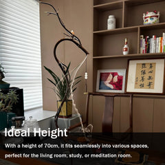 Purple Bamboo Dragon-Themed 70cm Backflow Incense Burner — Ideal for Yoga, Meditation, and Home Decor